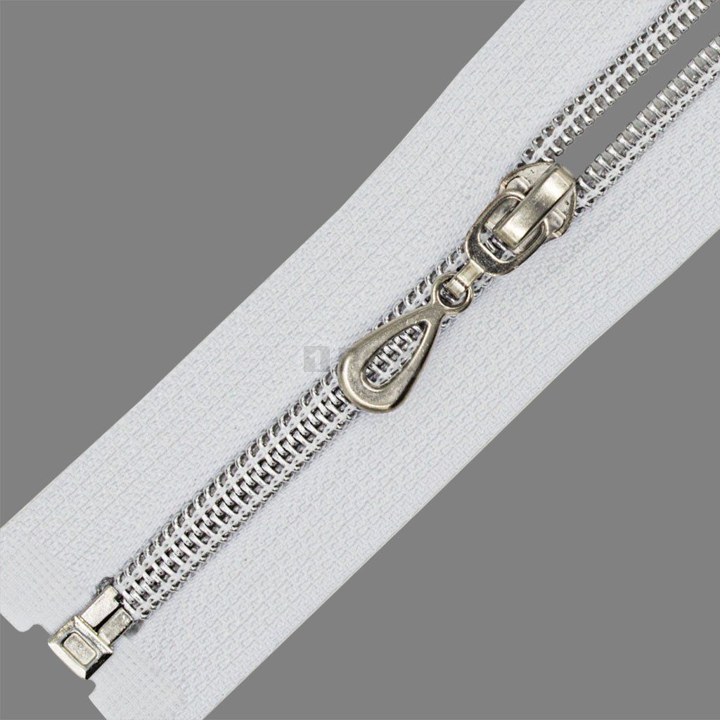 Молния спиральная (витая) тип 7 75см арт.0325 разъем цв 101 зв серебро (уп 100шт)