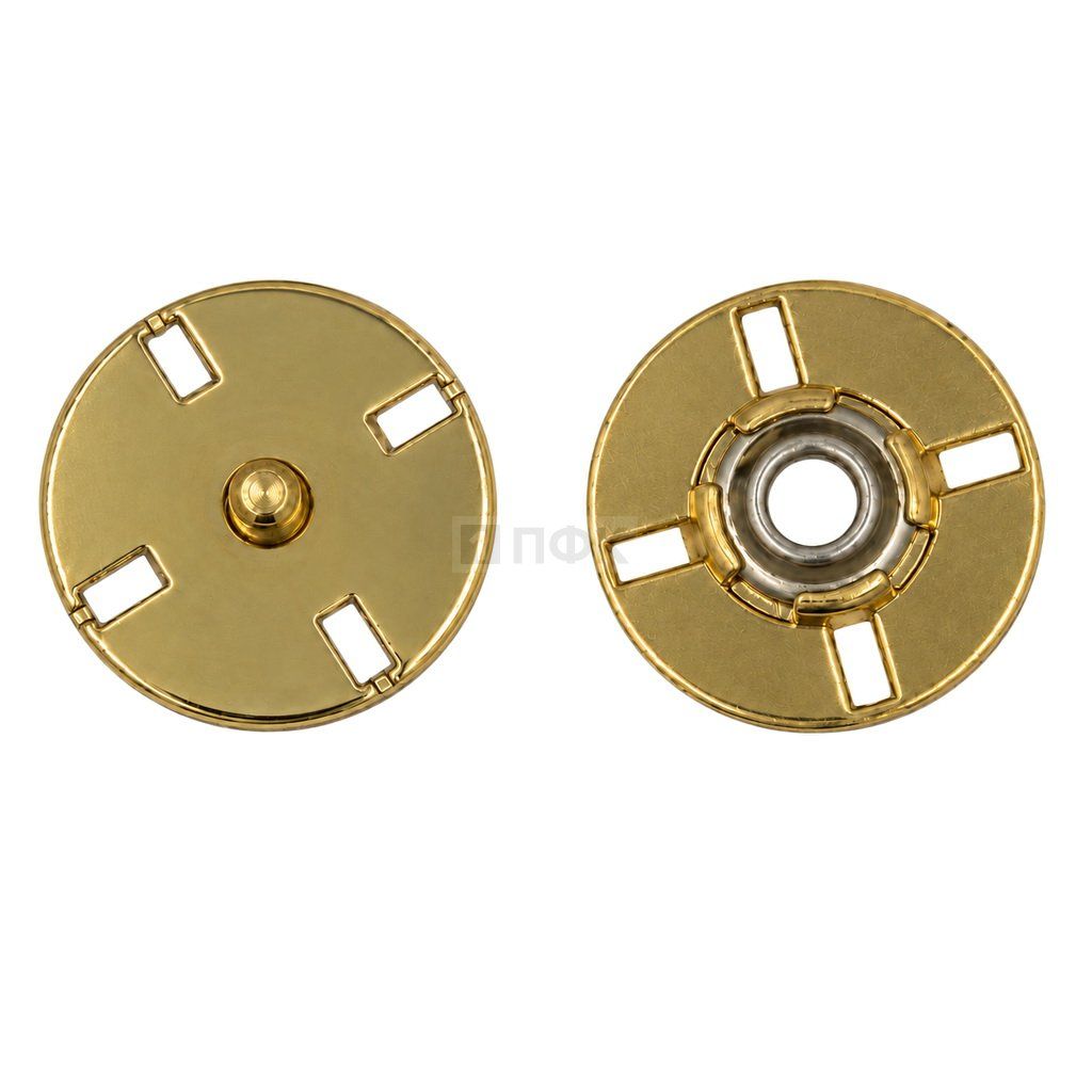 Кнопка пришивная декоративная YM-0118 18мм цв золото (уп 100шт/кор 1000шт)