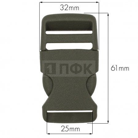 Фастекс A-25 (защелка-трезубец) ПП 25мм цв хаки (уп 1000шт) Фастекс A-25 (защелка-трезубец) ПП 25мм цв хаки (уп 1000шт)