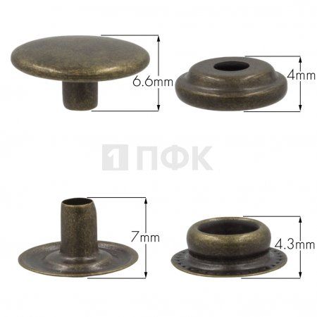 Кнопка для одежды 15мм №61 сталь цв антик (уп 720шт) NEW STAR Кнопка для одежды 15мм №61 сталь цв антик (уп 720шт) NEW STAR