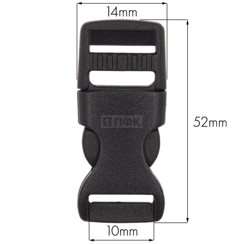 Фастекс (защелка-трезубец) арт 1001 ПФЛ 10мм цв черный (уп 1000шт) — ПФКР Фастекс (защелка-трезубец) арт 1001 ПФЛ 10мм цв черный (уп 1000шт)