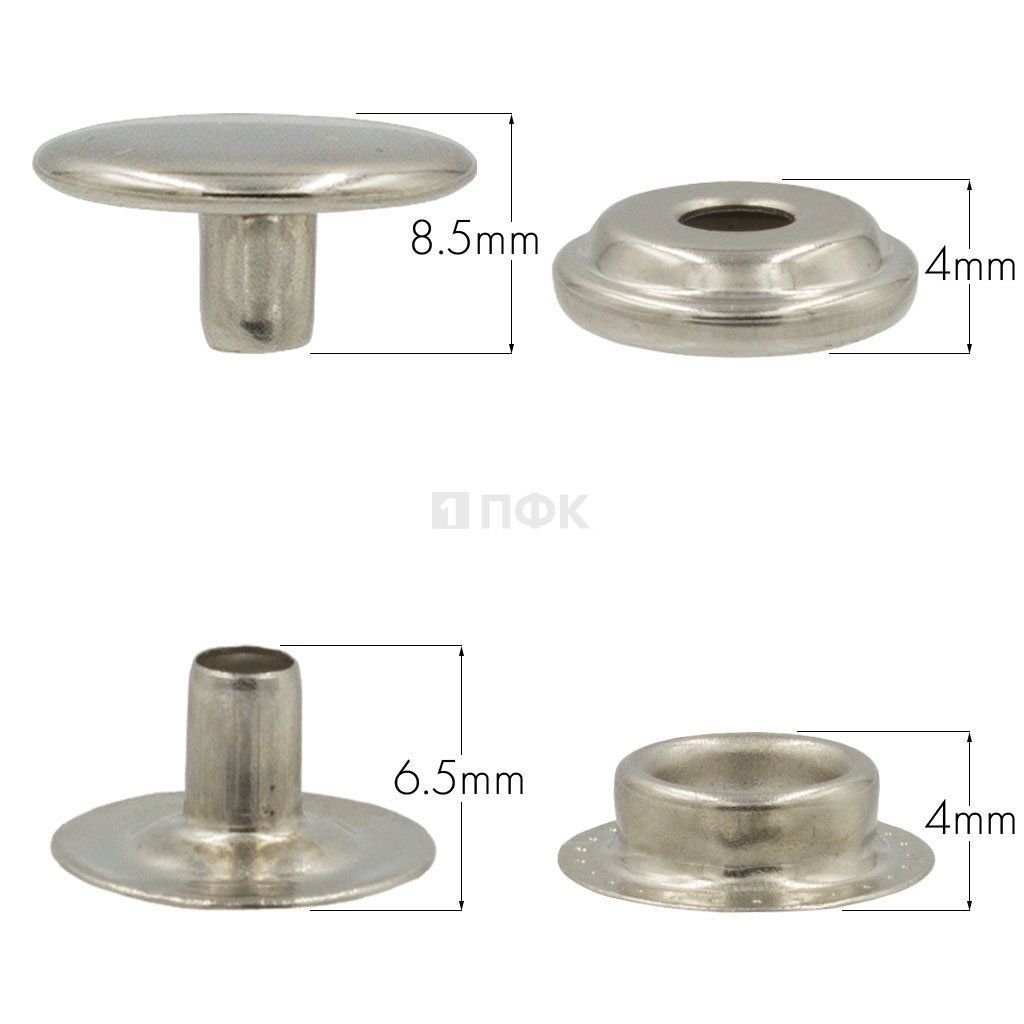 Кнопка для одежды 15мм №61 латунь цв никель (уп 720шт) STRONG — ПФКР Кнопка для одежды 15мм №61 латунь цв никель (уп 720шт) STRONG