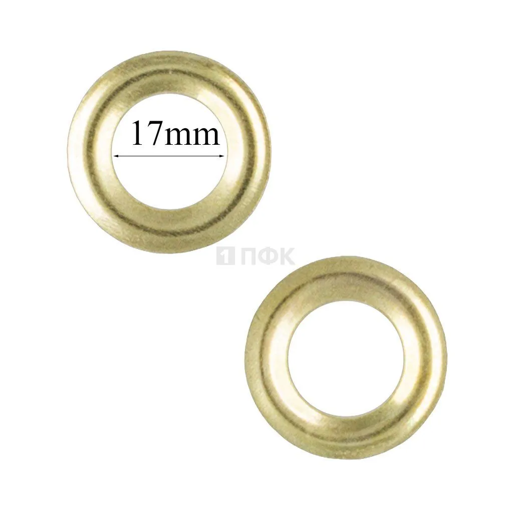 Люверсы №31 17мм нерж цв золото (уп 500шт) — ПФКР Люверсы №31 17мм нерж цв золото (уп 500шт)