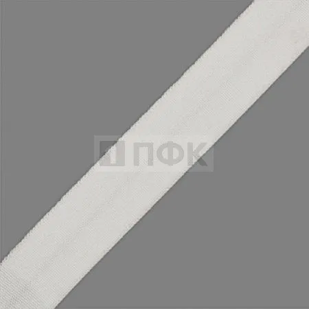 Резинка тканая с перегибом (окантовочная) 20мм цв белый (уп 1000м)